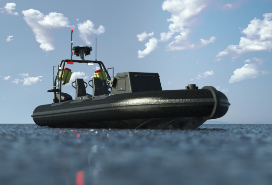 Chess Dynamics EOSS-D mounted to RIB Boat